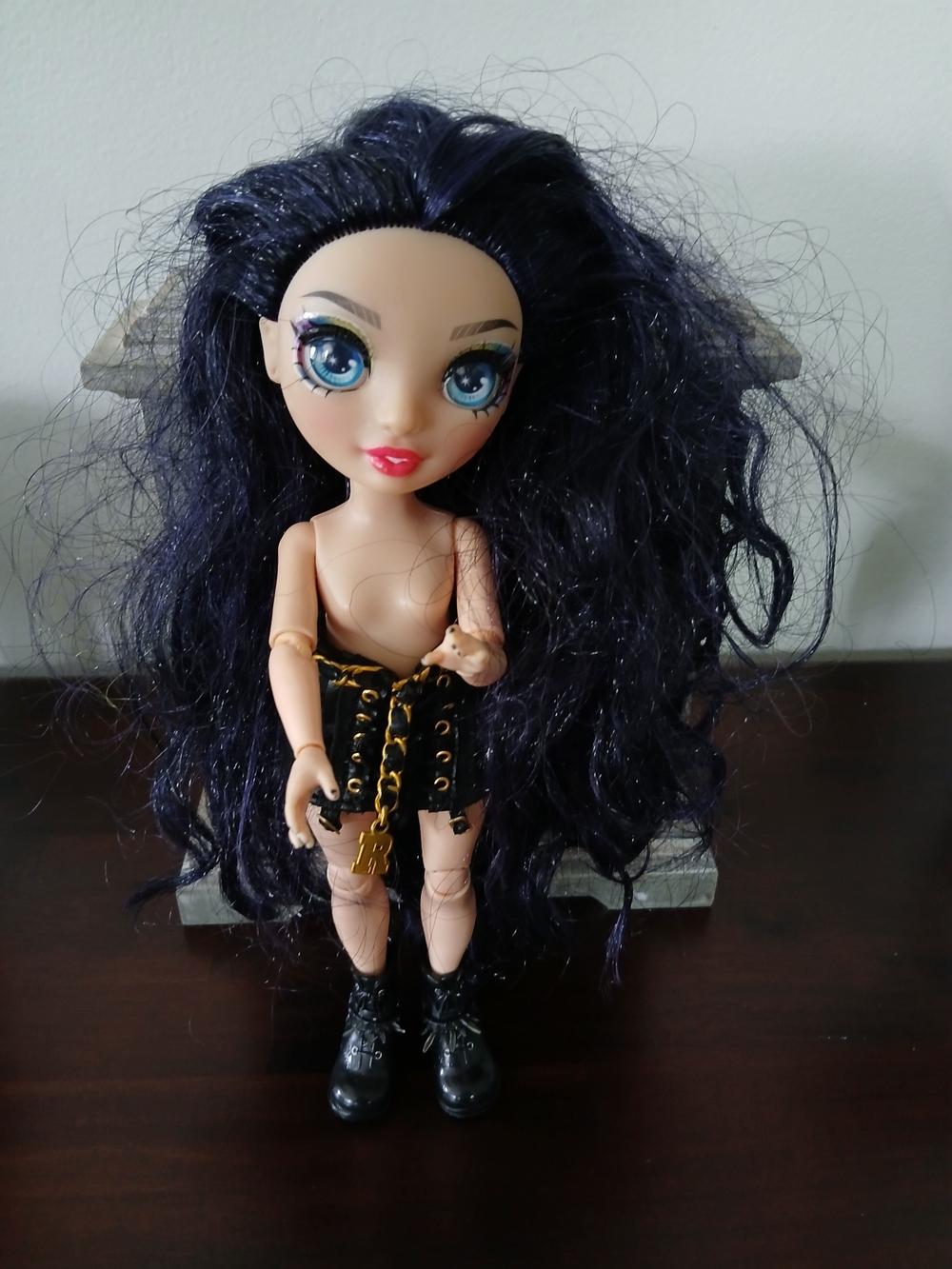 Purple-Haired Doll Wig for Kids Dolls - Deep Purple Synthetic Hair